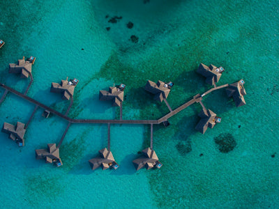 Birds eye view of the best island accommodation 